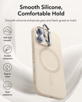 ESR iPhone 17 Cloud Soft Silicone Magsfae Case with Stand Light Tan  Smooth Silicone, Comfortable Hold