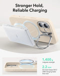 ESR iPhone 17 Cloud Soft Silicone Magsfae Case with Stand Light Tan  Stronger Hold Reliable Charging