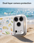ESR White Ocean Shell iPhone 17 Pro Magsafe case with Stand Dual-layer camera protection