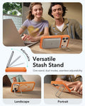iPhone 17 Pro Classic Hybrid Magsafe Case Frosted Orange Versatile Stash Stand