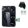 iPhone 17 Pro Classic Hybrid Magsafe Case with Privacy Screen Protector Bundle Clear Black