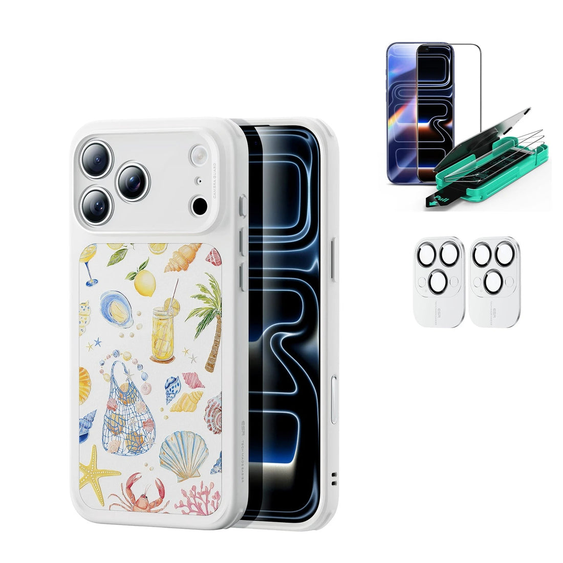 iPhone 17 Pro Bundle Classic Hybrid Magnetic Case (Camera Control) and Armorite Screen Protector - Coastal Summer ESR ESR
