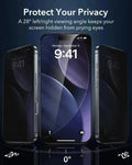 ESR iPhone 17 Pro UltraFit Armorite Privacy Screen Protector protect your privacy