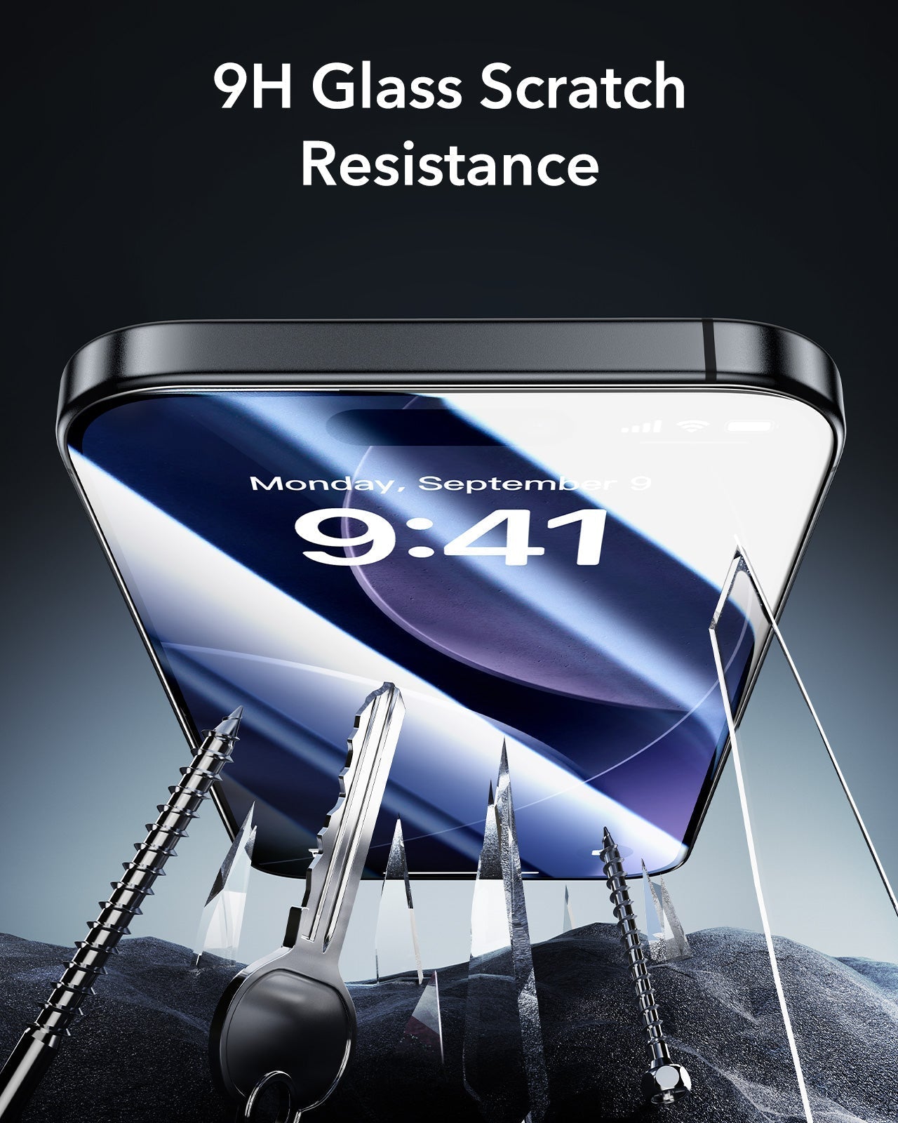 ESR iPhone 17 Pro UltraFit Armorite Screen Protector 9h glass scratch resistance