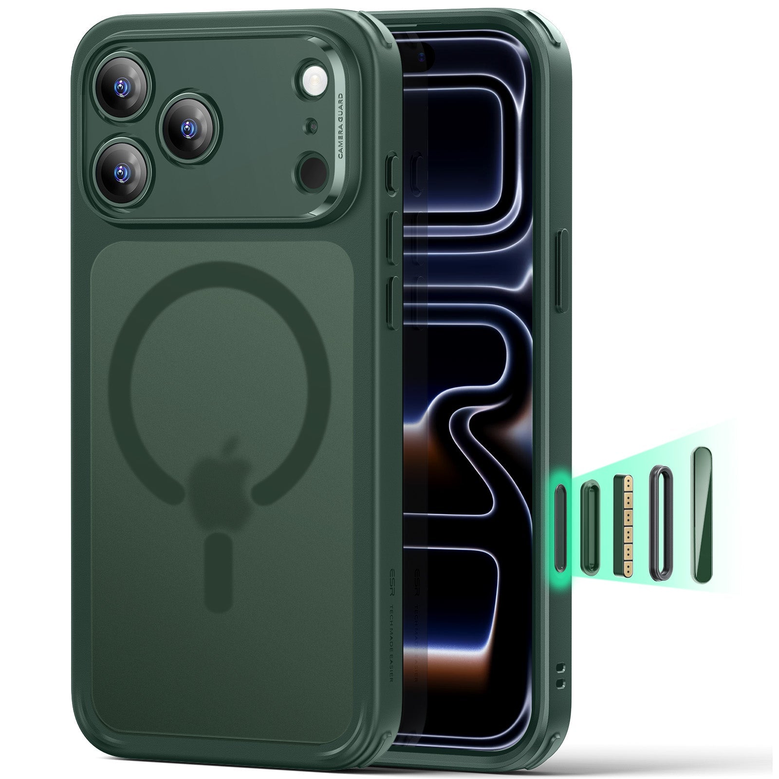 iPhone 17 Pro Classic Hybrid Magnetic Case (Camera Control) - Frosted Green ESR ESR