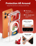 Print iPhone 17 Pro Magsafe Case with Stand Clear Christmas Snow Globe Protection All Around