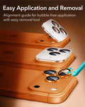 iPhone 17 Pro Max Armorite Camera Lens Protector Orange easy application 