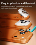 iPhone 17 Pro Max Armorite Camera Lens Protector Orange easy application 