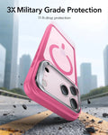 ESR iPhone 17 Pro Max Classic Hybrid Magsafe Case with Stand Camera Control Frosted Pink Military Grade Protection