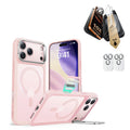iPhone 17 Pro Max Classic Hybrid Magsafe Case with Corning Glass Screen Ptorctor Frosted Bubblegum Pink