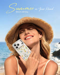 ESR White Ocean Shell iPhone 17 Pro Max Magsafe case with Stand Summer in Your Hand Bloom All Day