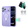 iPhone 17 Pro Max Classic Hybrid Magsafe Case with Screen Protector Bundle Frosted Purple