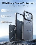 ESR iPhone 17 Pro Max Cyber Tough Magsafe Case with Stand and Camera Control Gray Military Grade Protection