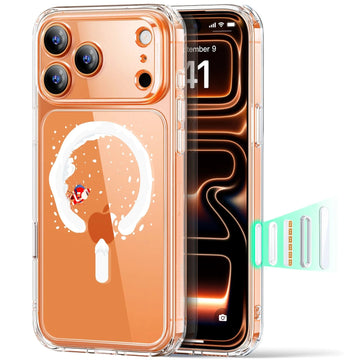 Print iPhone 17 Pro Max Magsafe Case Clear Christmas Santa Skater