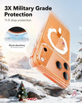 Print iPhone 17 Pro Max Magsafe Case Clear Christmas Santa Skater 3X Military Grade Protection