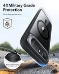 ESR iPhone 17e Classic Hybrid Magsafe Case with Stand Clear Black 4X Military-Grade Protection