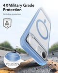 ESR  iPhone 17e Classic Hybrid Magsafe Case with Stand Frosted Light Blue 4X Military-Grade Protection
