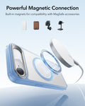 ESR  iPhone 17e Classic Hybrid Magsafe Case with Stand Frosted Light Blue Powerful Magnetic Connection