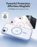 ESR iPhone 17e  Classic Hybrid Magsafe Case Frosted Light Blue Powerful Protection Effortless MagSafe