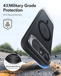 ESR iPhone 17 Classic Hybrid Magsafe Case with Stand Frosted Black 4X Military-Grade Protection