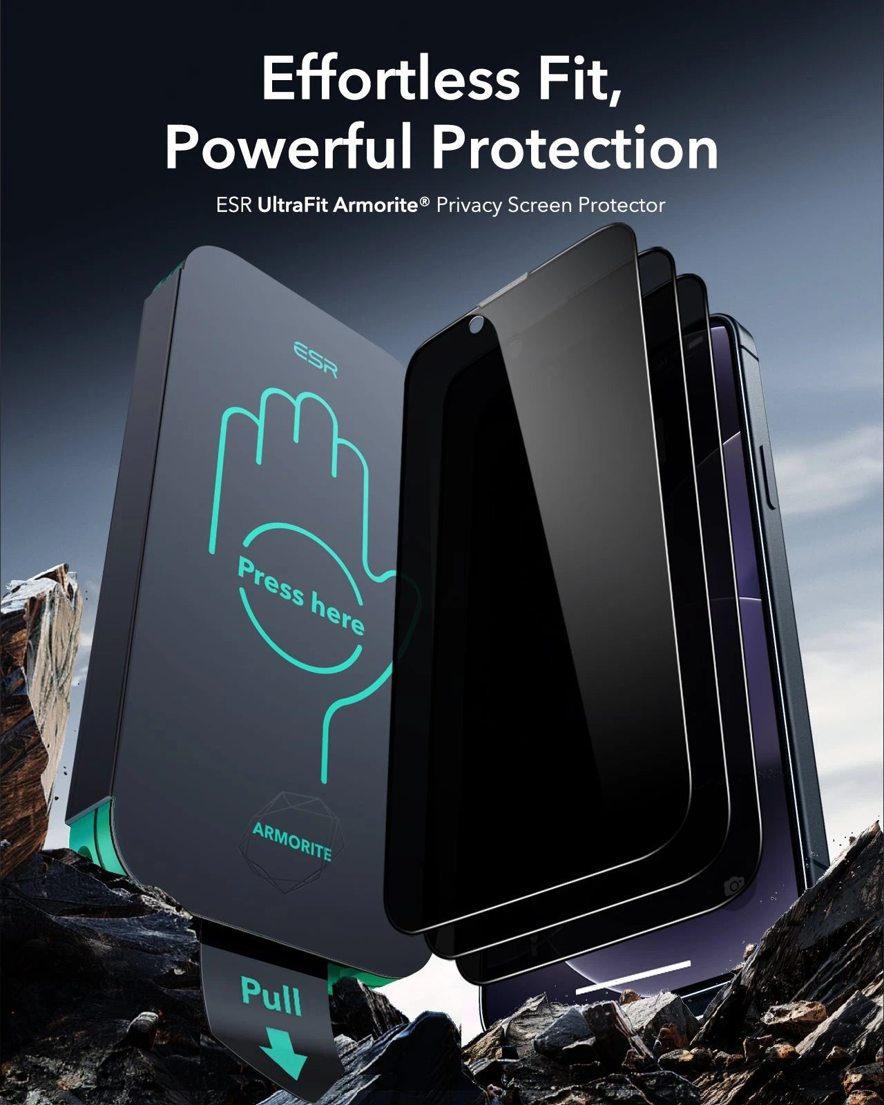 iPhone 17e Armorite Tempered Glass Privacy Screen Protector Effortless Fit Powerful Protection