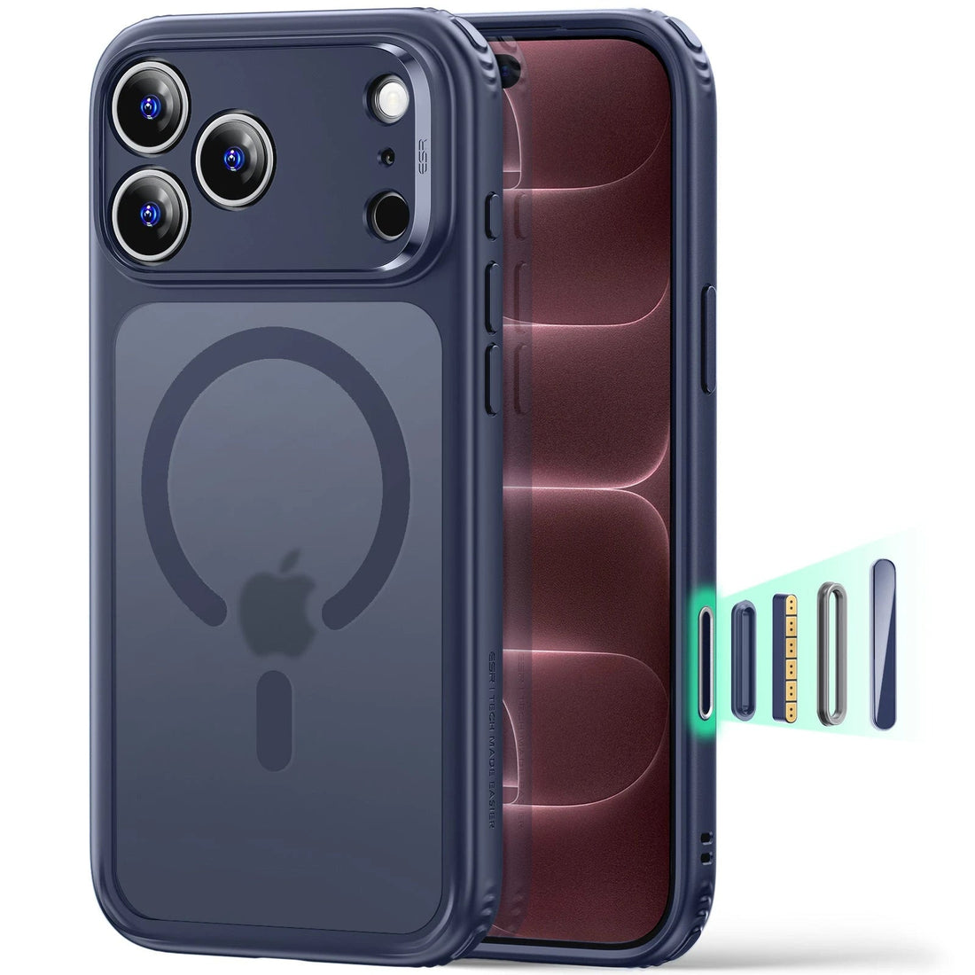 Frosted Blue iPhone 18 Pro Magsafe Slim Phone Case 
