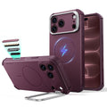 Deep Burgundy iPhone 18 Pro Max Tough Phone Case Magsafe with Stand