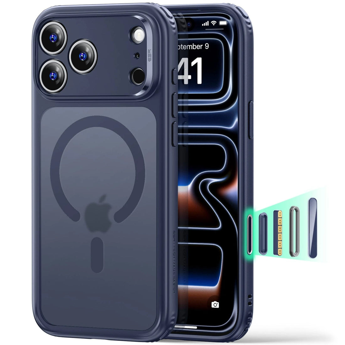 ESR Frosted Blue iPhone 18 Pro Magsafe Slim Phone Case
