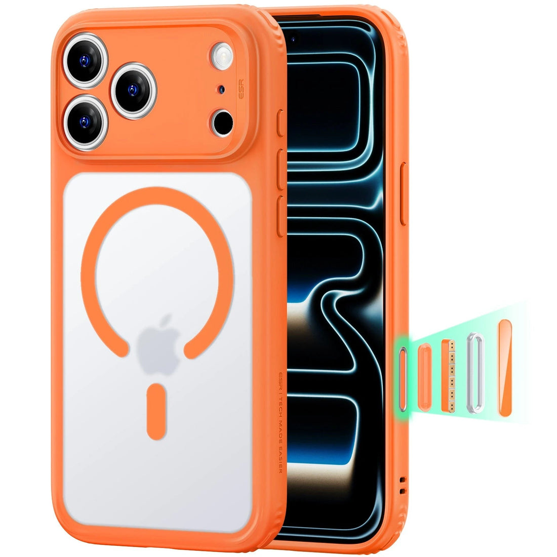 ESR Frosted Orange iPhone 18 Pro Magsafe Slim Phone Case
