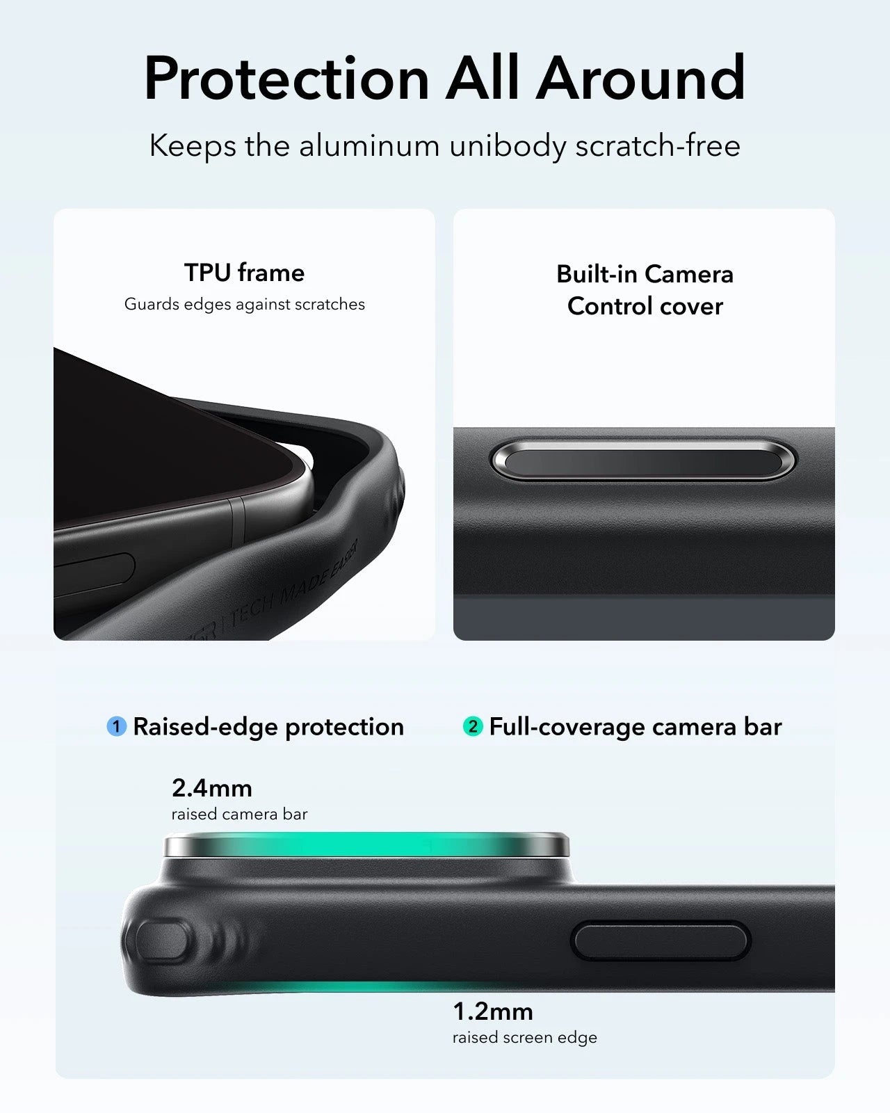 ESR Clear Black iPhone 18 Pro Max Magsafe Slim Phone Case with Stand Protection All Around