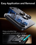 ESR Black iPhone 18 Pro Max Corning Glass Camera Lens Protector Easy Application and Removal