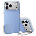 Misty Blue Vegan Leather iPhone 18 Pro Max Magsafe Case with Stand