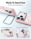 ESR Frosted Bubblegum Pink iPhone 18 Pro Max Magsafe Slim Phone Case with Stand Made To Stand Out