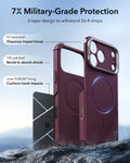 ESR Deep Burgundy iPhone 18 Pro Max Tough Phone Case Magsafe with Stand 7X Military-Grade Protection