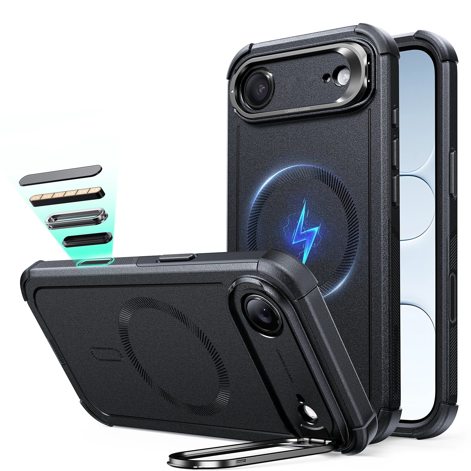 Black Camera Control Case with Stand for Apple iPhone Air | ESR Cyber