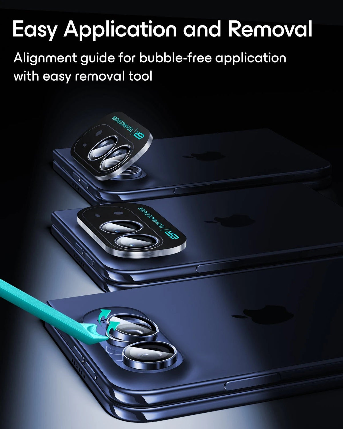 esr Blue iPhone Duo Armorite Camera Lens Protector Easy Application and Removal