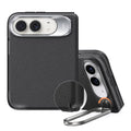 Black Vegan Leather iPhone Duo Magsafe Case with Stand