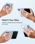 Frosted Misty Blue iPhone 18 Pro Max Magsafe Slim Phone Case with Stand Hold It Your Way
