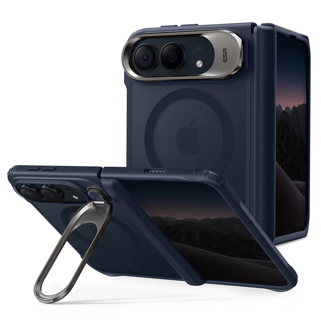 Frosted Blue  iPhone 18 Pro Max Magsafe Slim Phone Case with Stand