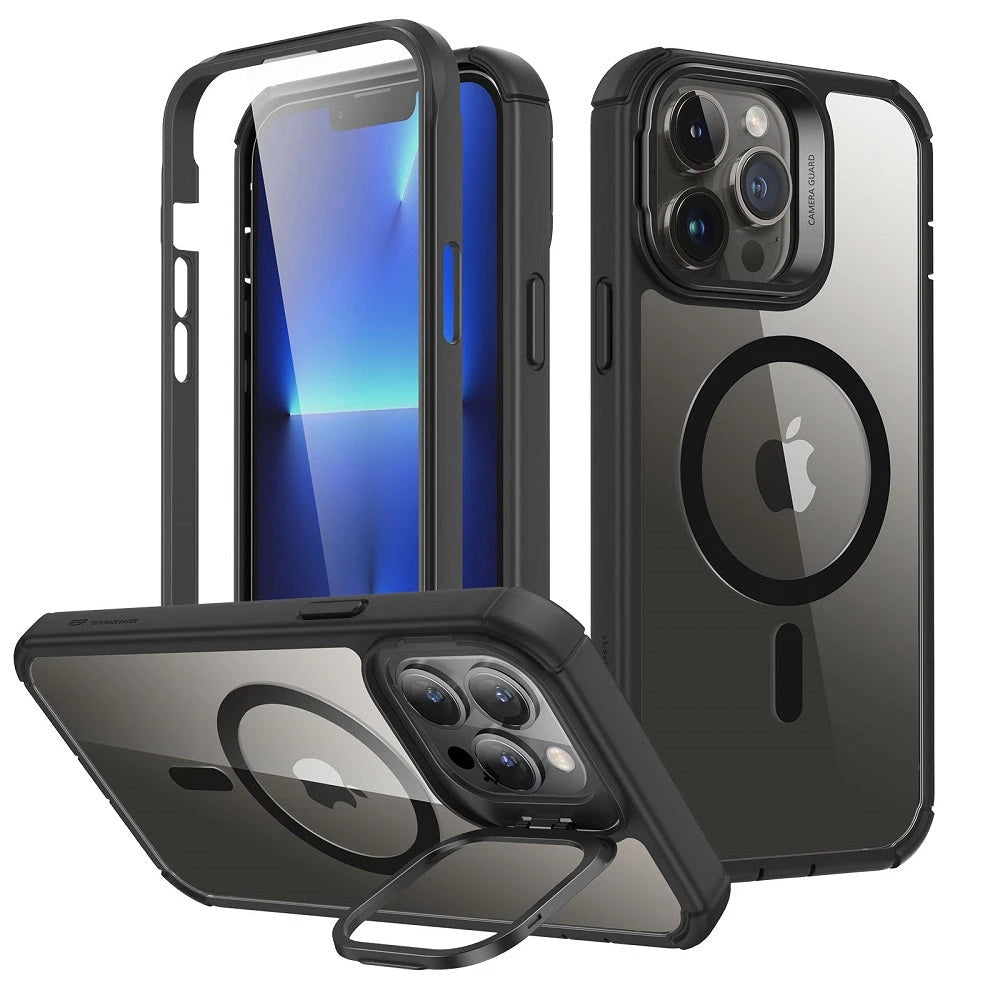 iPhone 13 Pro Max Armor Tough Case Stash Stand Clear