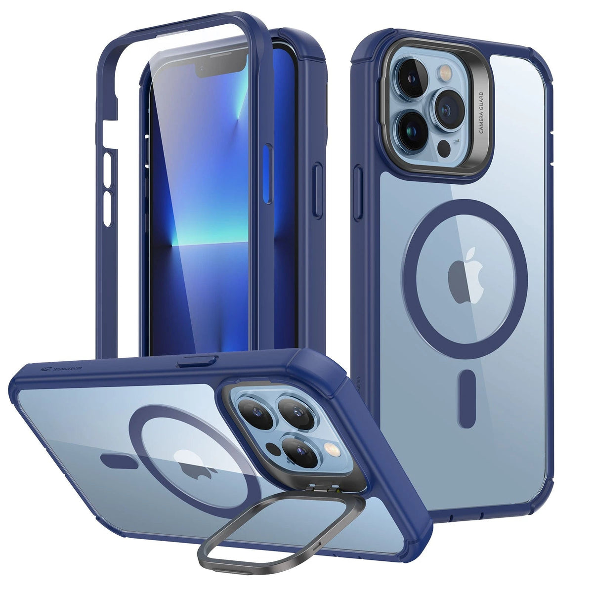 iPhone 13 Pro Max Armor Tough Case Stash Stand Clear