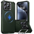 iPhone 15 Pro Cyber Tough Case with Stash Stand (HaloLock) - Dark Green ESR ESR