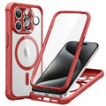 iPhone 15 Pro Max Armor Tough Case (HaloLock) - Clear Red ESR