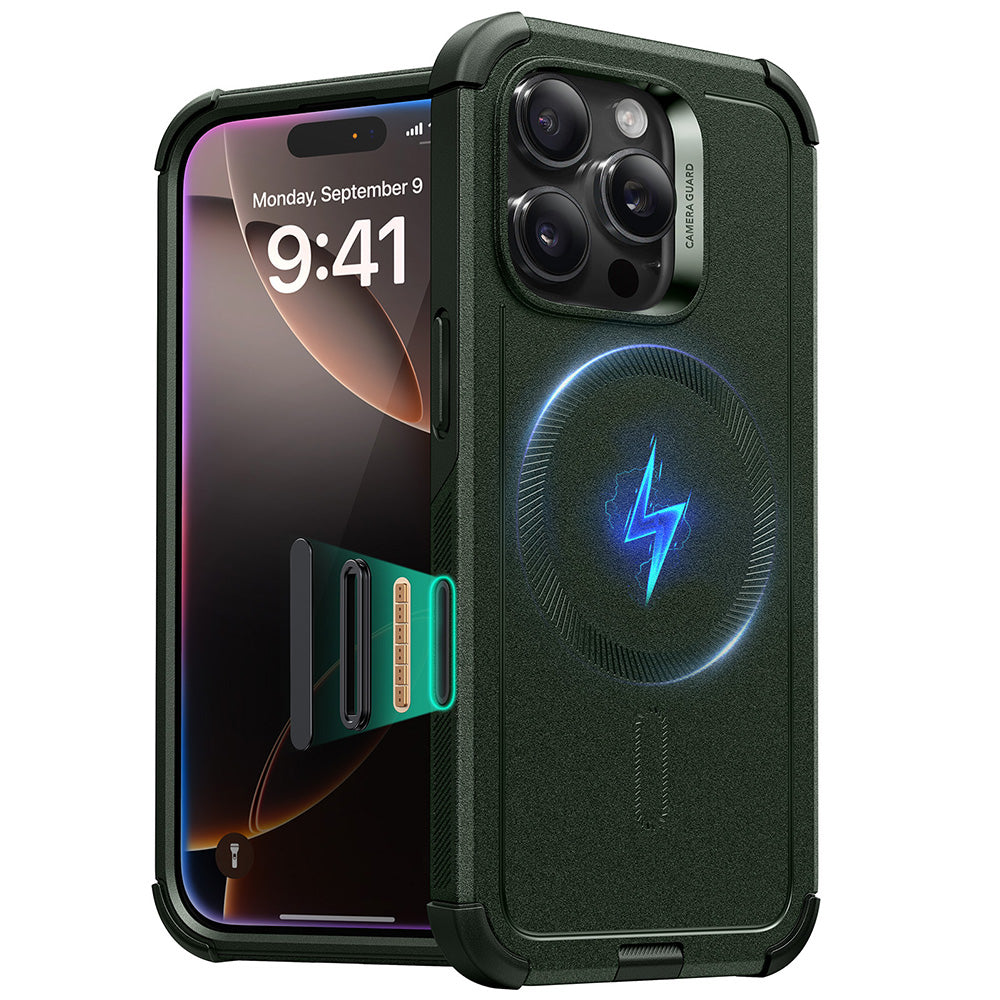 iPhone 16 Pro Cyber Tough Magnetic Case Army Green