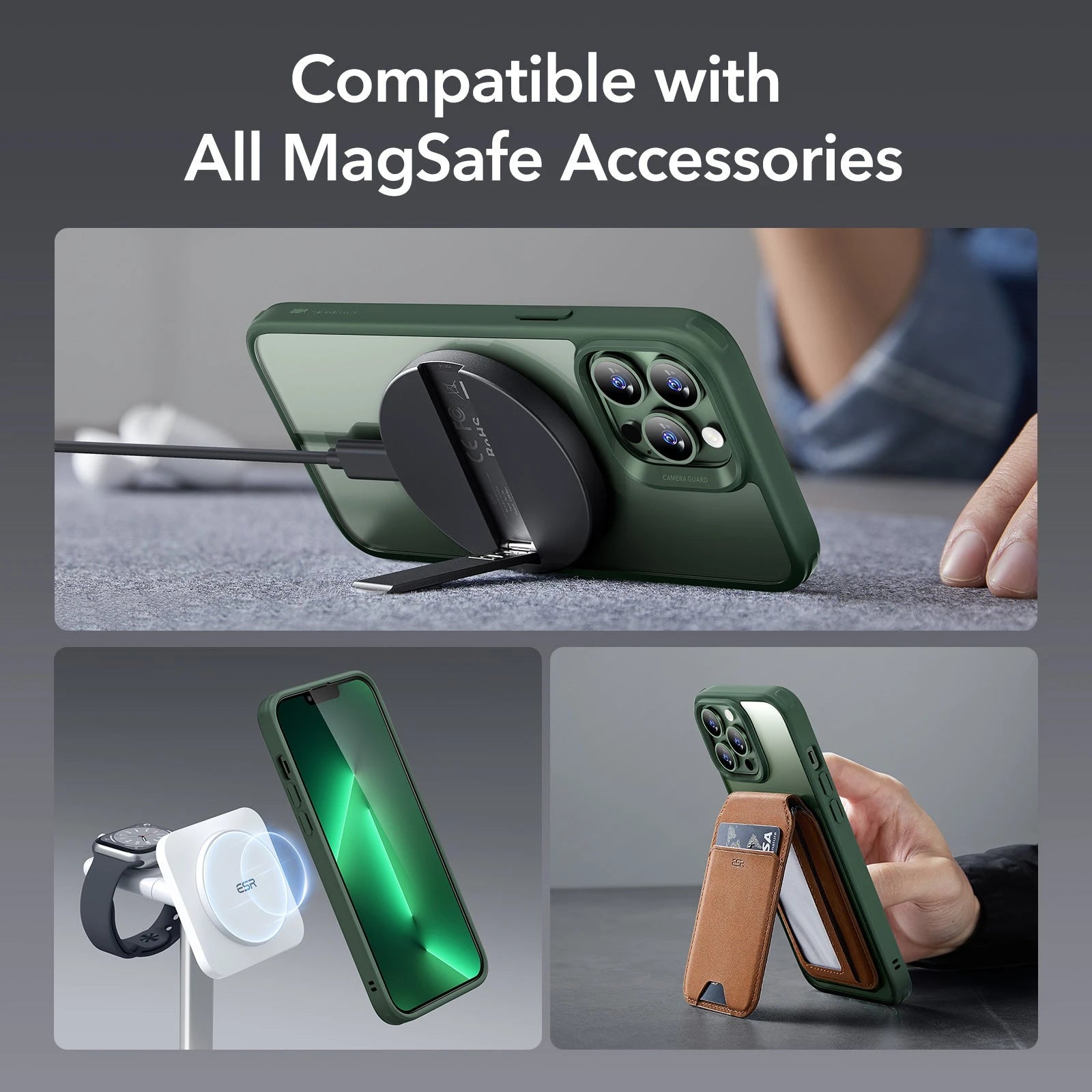 iPhone 13 Pro Classic Hybrid Case (HaloLock) - Clear Green ESR ESR