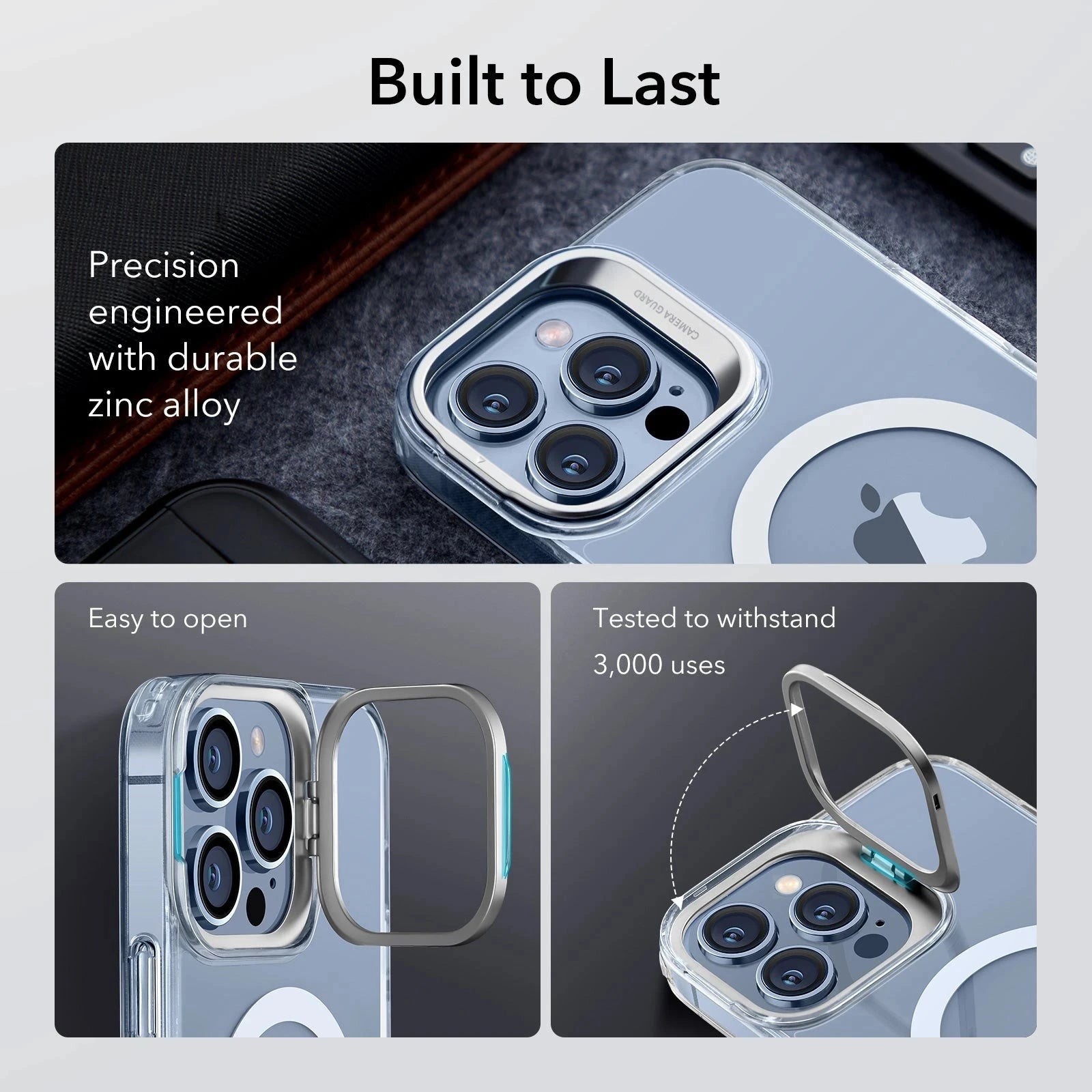 iPhone 13 Pro Classic Hybrid Case with Stash Stand (HaloLock) - Clear ESR ESR