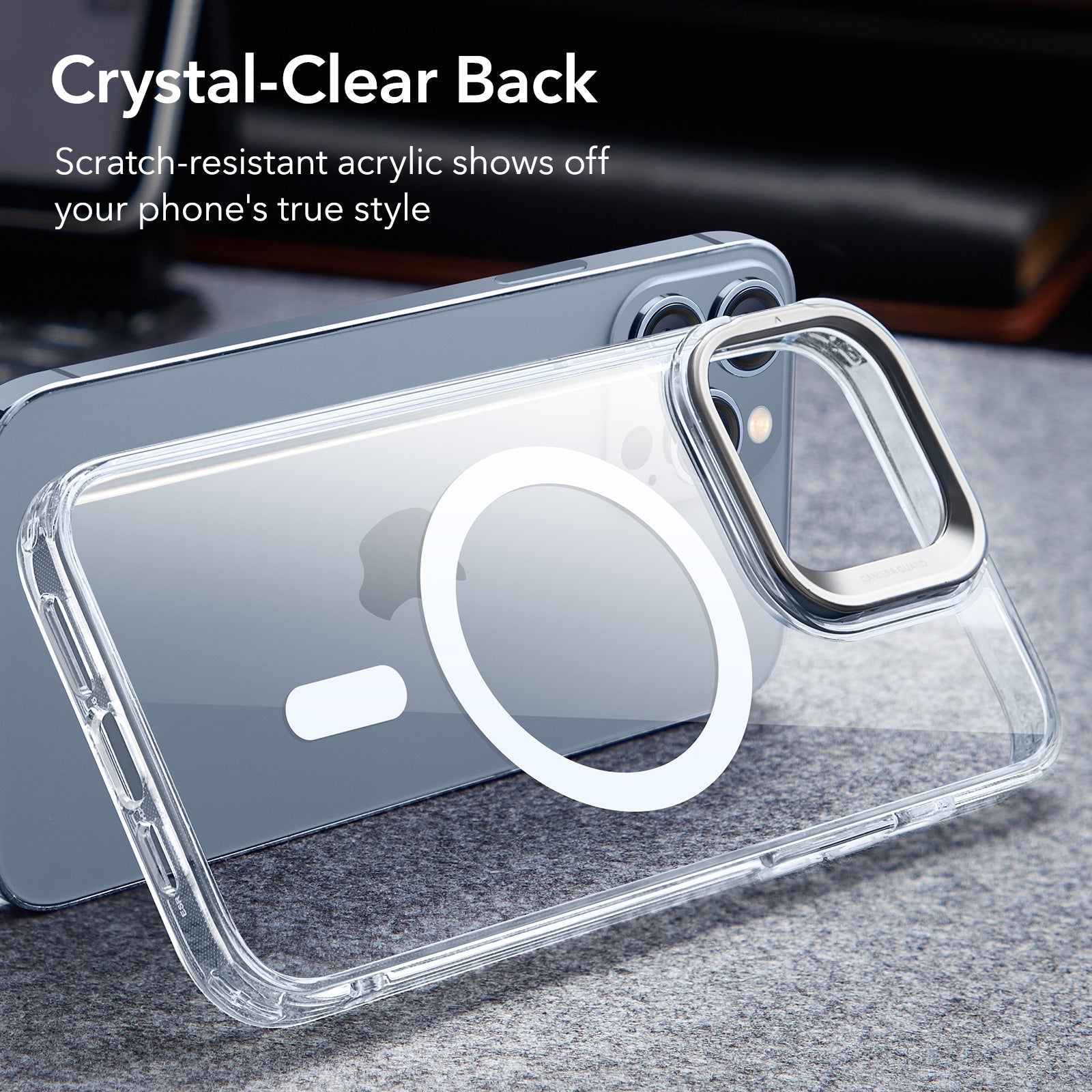 iPhone 13 Pro Classic Hybrid Case with Stash Stand (HaloLock) - Clear ESR ESR