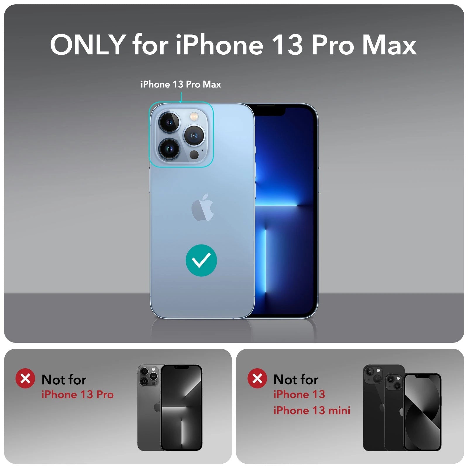 iPhone 13 Pro Max Armor Tough Case with Stash Stand (HaloLock) - Clear Blue ESR ESR