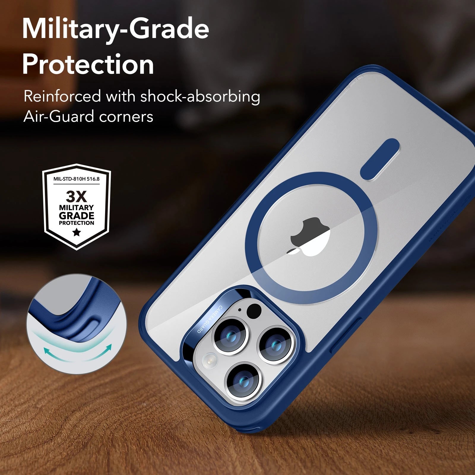 iPhone 14 Pro Classic Hybrid Case (HaloLock) - Clear Blue ESR ESR