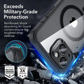 iPhone 15 Armor Tough Case (HaloLock) - Clear Black ESR